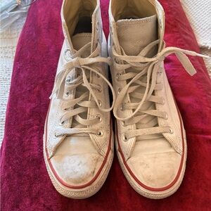 Leather Converse classic White High-Top Sneakers